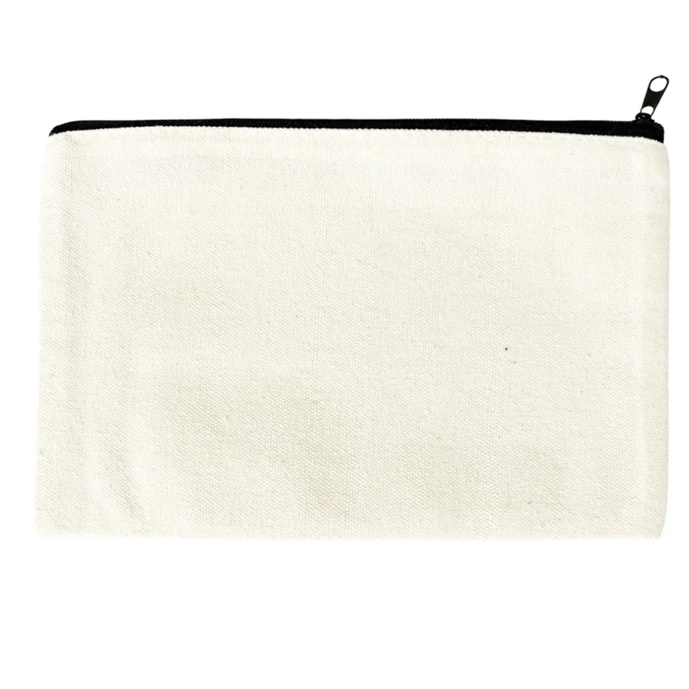 Money Bear Canvas Zipper Pouch – 8.3x5 in Multi-Use Makeup & Travel Bag